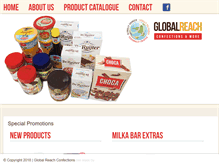 Tablet Screenshot of globalreachconfections.com